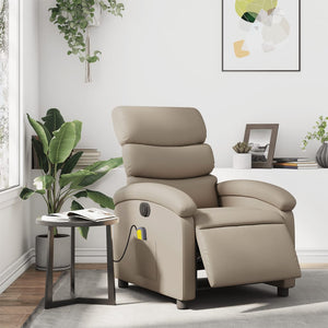 Massagesessel Elektrisch Cappuccino-Braun Kunstleder