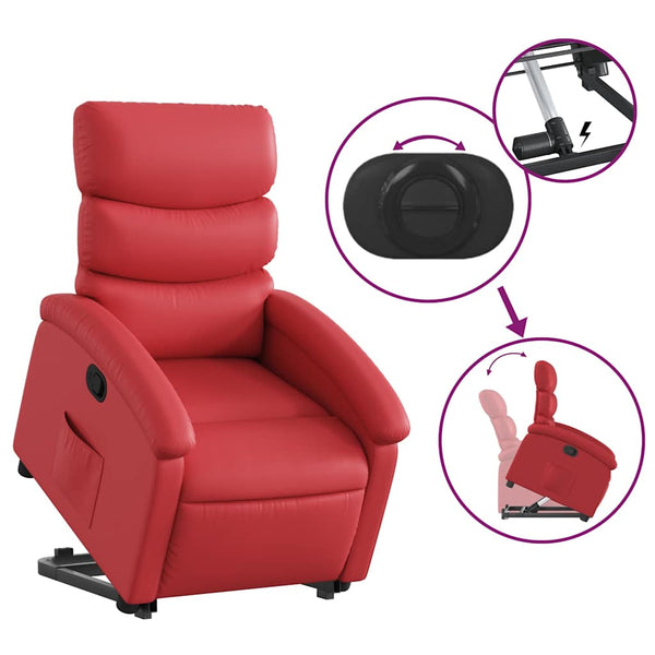 Roter Relaxsessel mit Aufstehhilfe
