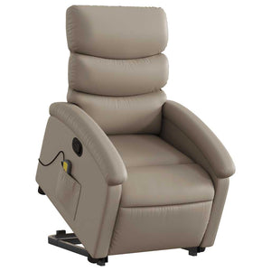 vidaXL Fauteuil de massage releveur marron cappuccino similicuir