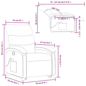 vidaXL Fauteuil de massage releveur marron cappuccino similicuir