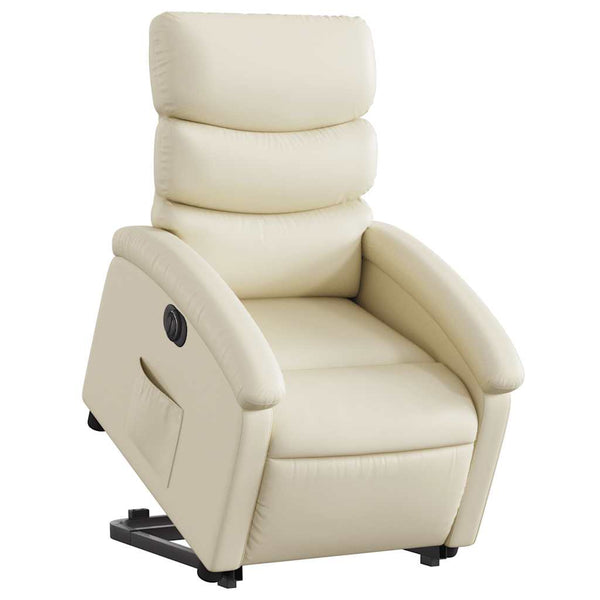 Elektrischer Relaxsessel mit Aufstehhilfe Creme