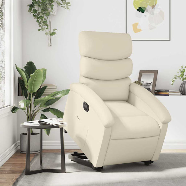 Elektrischer Relaxsessel mit Aufstehhilfe Creme