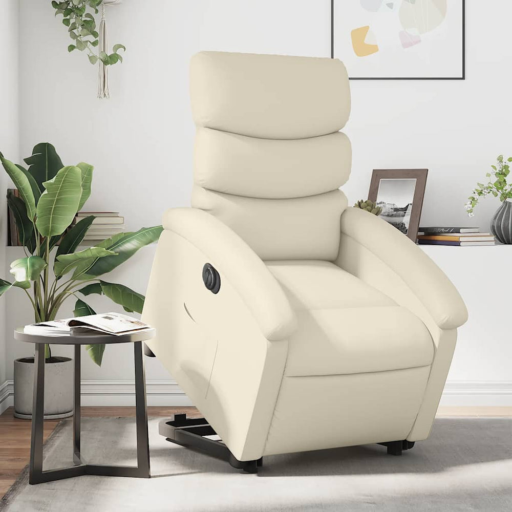 Elektrischer Relaxsessel mit Aufstehhilfe Creme