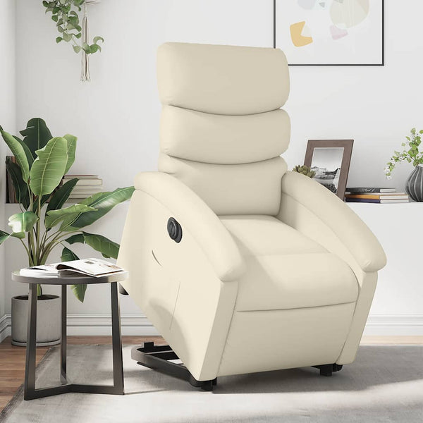 Elektrischer Relaxsessel mit Aufstehhilfe Creme