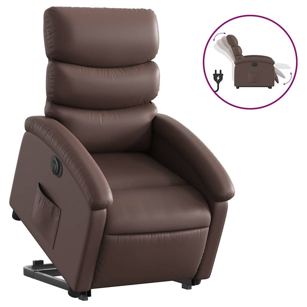 Elektrischer Relaxsessel mit Aufstehhilfe Braun
