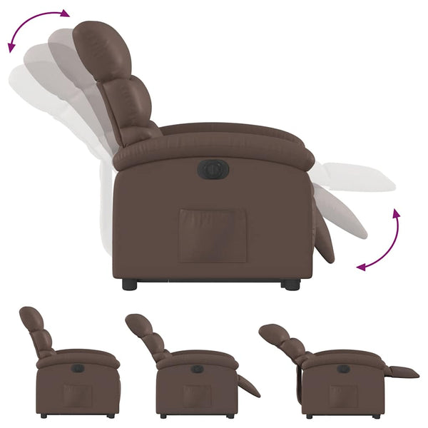 Elektrischer Relaxsessel mit Aufstehhilfe Braun