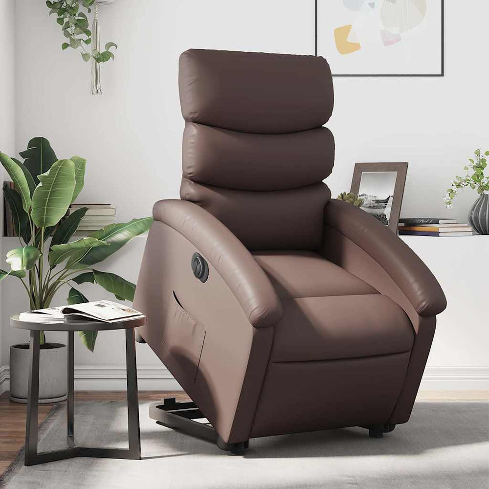 Elektrischer Relaxsessel mit Aufstehhilfe Braun