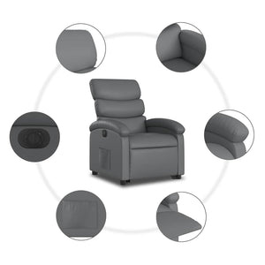 Elektrischer Relaxsessel mit Aufstehhilfe Grau