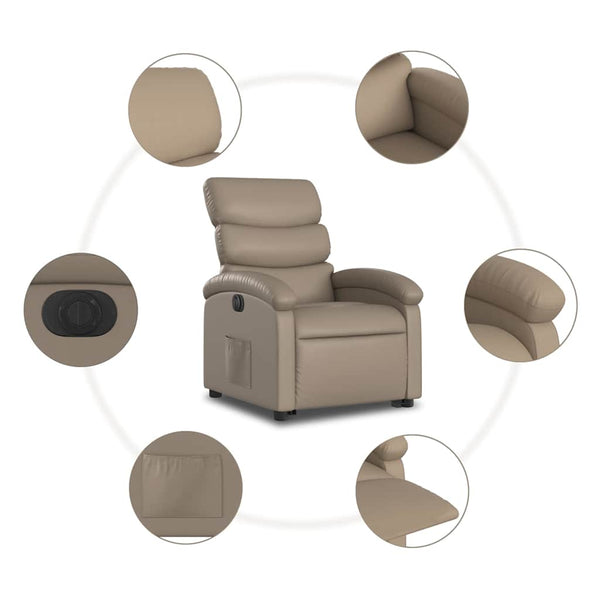 Elektrischer Relaxsessel mit Aufstehhilfe Cappuccino