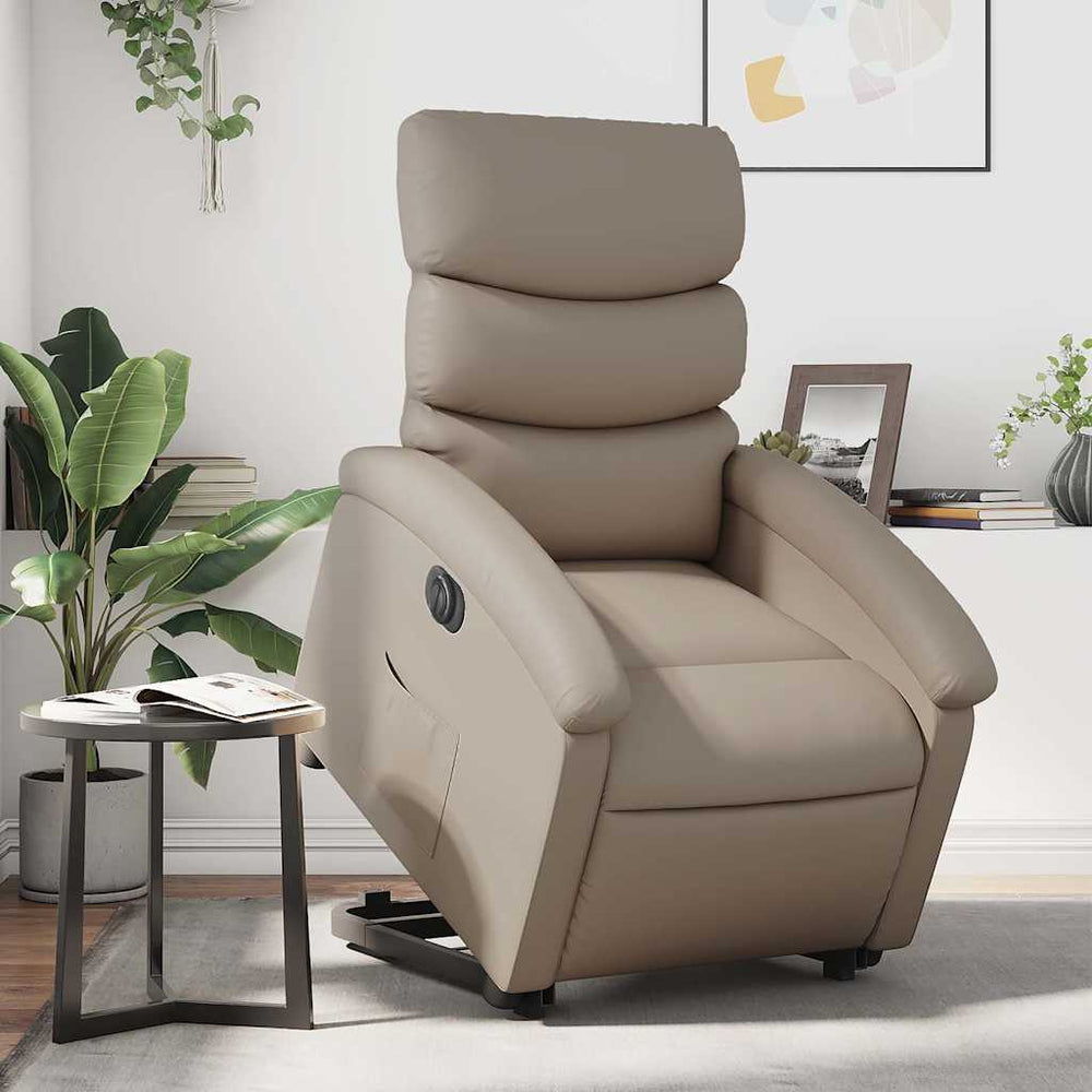 Fauteuil relax électrique inclinable et releveur vidaXL, similicuir cappuccino