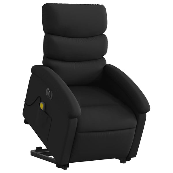 Elektrischer Massagesessel mit Aufstehhilfe Schwarz