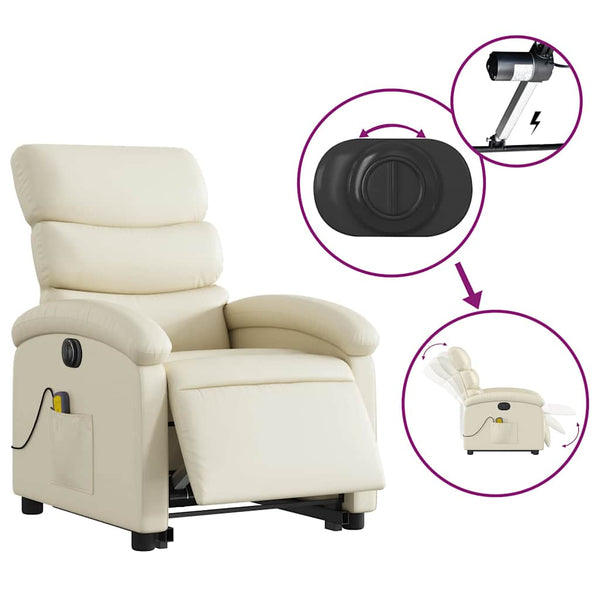 Elektrischer Massagesessel mit Aufstehhilfe Creme