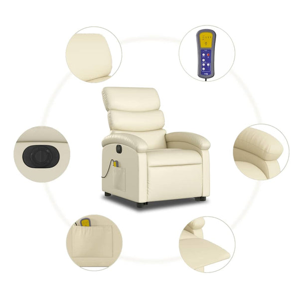 Elektrischer Massagesessel mit Aufstehhilfe Creme