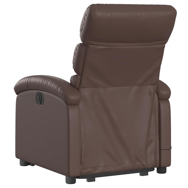 Elektrischer Massagesessel mit Aufstehhilfe Braun