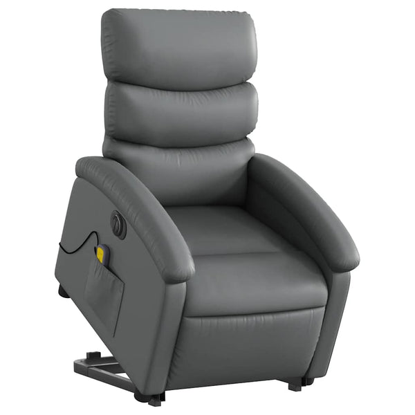 Elektrischer Massagesessel mit Aufstehhilfe Grau