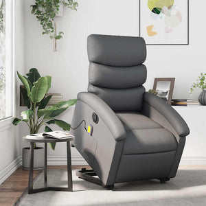 Elektrischer Massagesessel mit Aufstehhilfe Grau