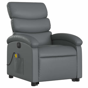 Elektrischer Massagesessel mit Aufstehhilfe Grau