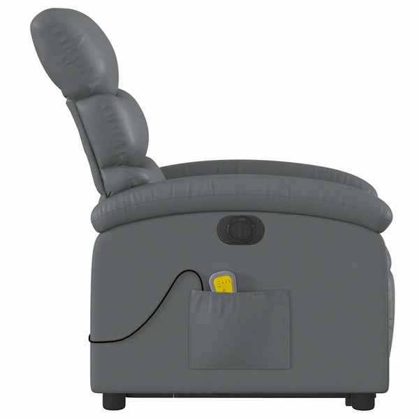 Elektrischer Massagesessel mit Aufstehhilfe Grau
