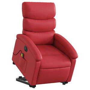 Elektrischer Massagesessel mit Aufstehhilfe Rot