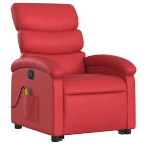 Elektrischer Massagesessel mit Aufstehhilfe Rot