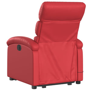 Elektrischer Massagesessel mit Aufstehhilfe Rot