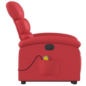 Elektrischer Massagesessel mit Aufstehhilfe Rot