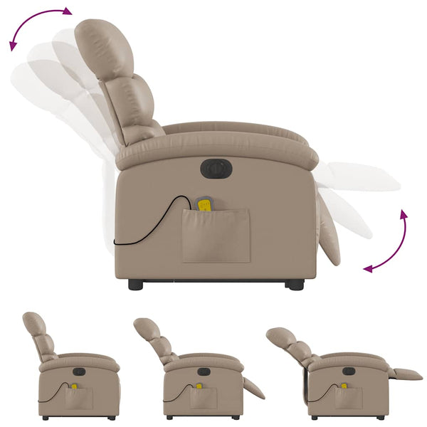 Elektrischer Massagesessel mit Aufstehhilfe Cappuccino