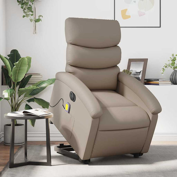 Elektrischer Massagesessel mit Aufstehhilfe Cappuccino