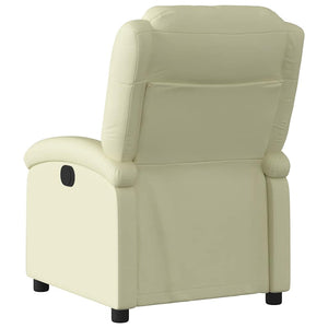 Elektrischer Relaxsessel Creme Echtleder