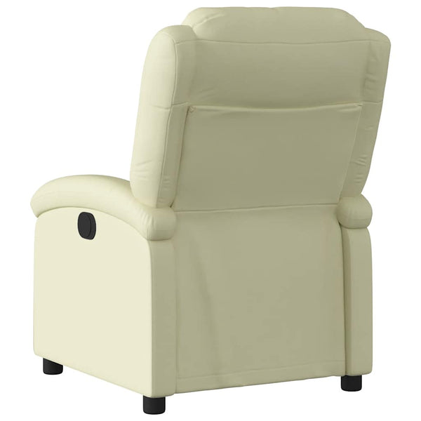 Elektrischer Relaxsessel Creme Echtleder