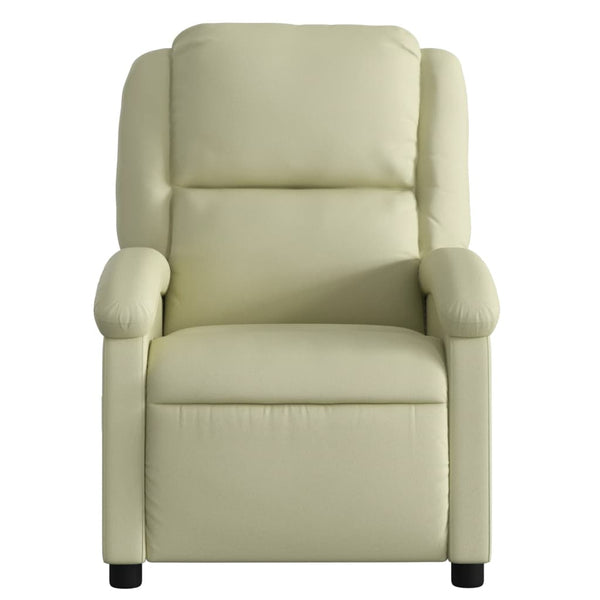Elektrischer Massagesessel Echtleder Creme