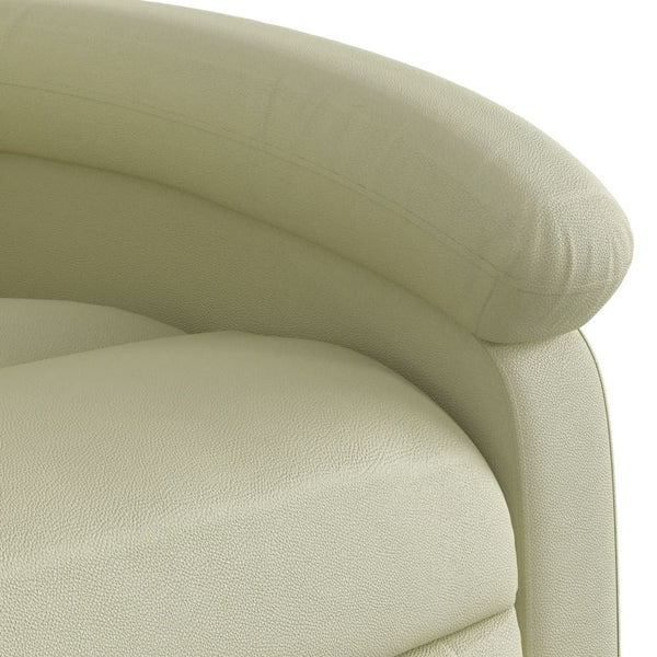 Elektrischer Massagesessel Echtleder Creme