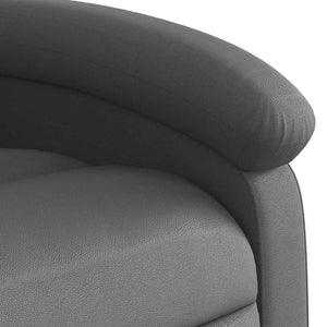 Elektrischer Massagesessel Grau Echtleder