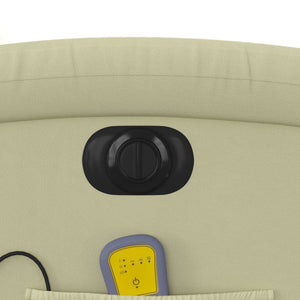 Elektrischer Massagesessel mit Aufstehhilfe Echtleder Creme