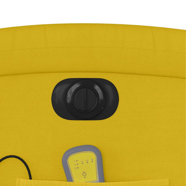 Elektrischer Massagesessel Gelb Samt