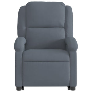 vidaXL Fauteuil relax avec fonction releveur Gris foncé Velours