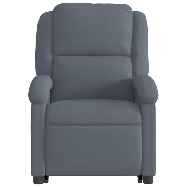 vidaXL Fauteuil relax avec fonction releveur Gris foncé Velours