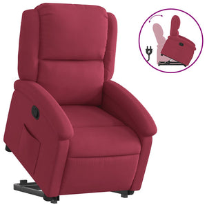 vidaXL Fauteuil releveur rouge bordeaux velours