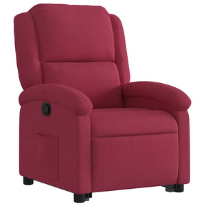 vidaXL Fauteuil releveur rouge bordeaux velours