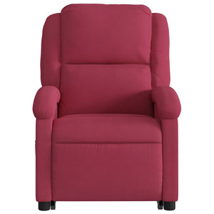 vidaXL Fauteuil releveur rouge bordeaux velours