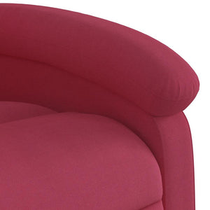 vidaXL Fauteuil releveur rouge bordeaux velours