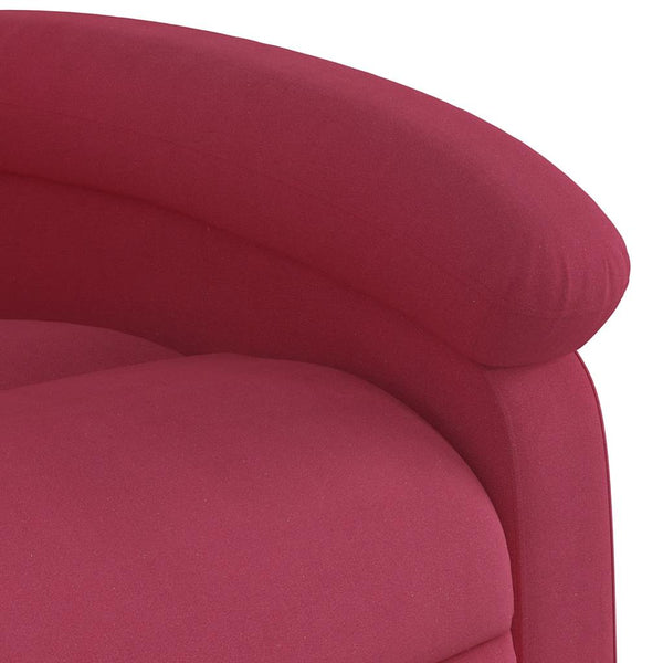 vidaXL Fauteuil releveur rouge bordeaux velours