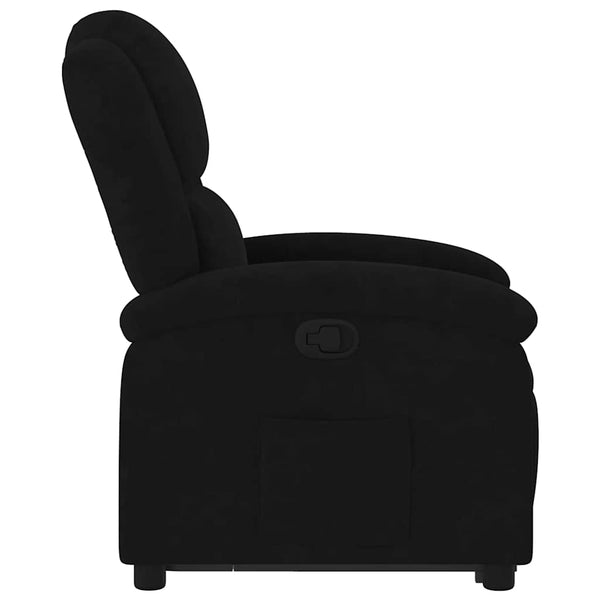 Relaxsessel Schwarz Samt mit Aufstehhilfe