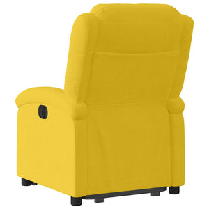 Gelber Relaxsessel mit Aufstehhilfe Samt