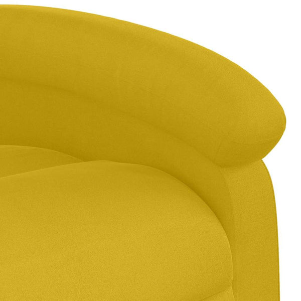 Gelber Relaxsessel mit Aufstehhilfe Samt
