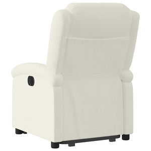 Relaxsessel mit Aufstehhilfe Creme Samt