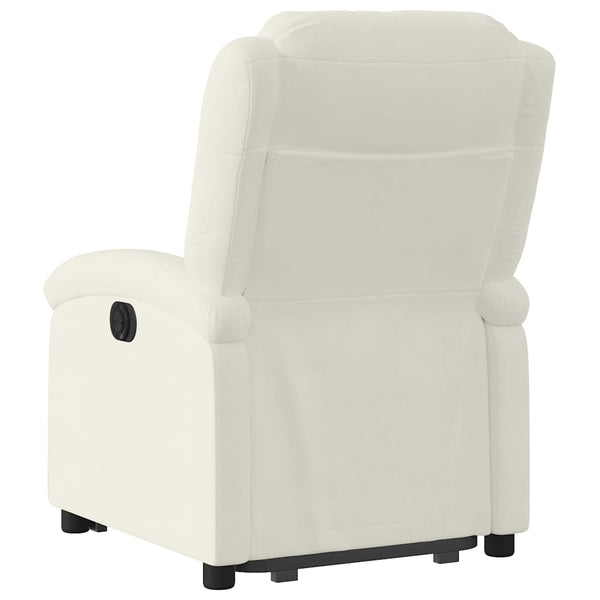 Relaxsessel mit Aufstehhilfe Creme Samt