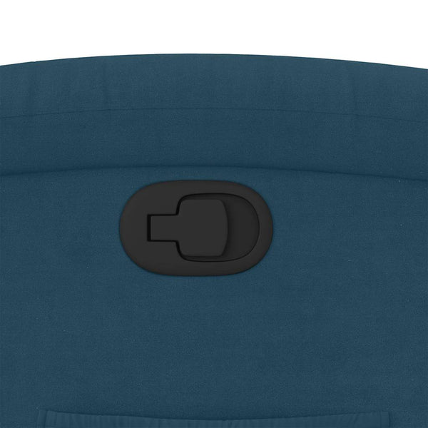 vidaXL Fauteuil de relaxation releveur bleu velours