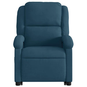 vidaXL Fauteuil de relaxation releveur bleu velours
