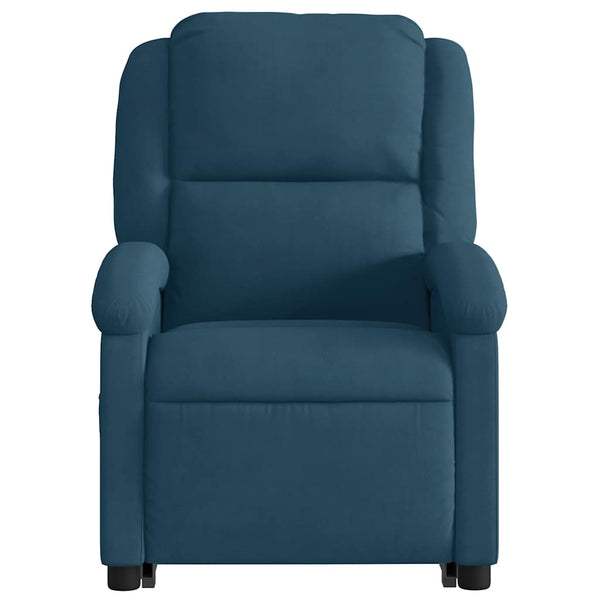 vidaXL Fauteuil de relaxation releveur bleu velours